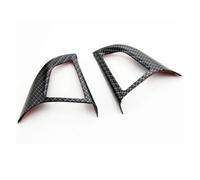 2 Paquetes Pegatinas Cromadas Para Volante Coche Para Chevrolet Para Cruze Para Sedan Hatchback 2009-2015 Coches Interior Decoracion(Carbon double hole)