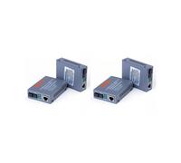 2 Par de Transceptor de Fibra HTB-3100 Convertidor de Fibra Única 25Km SC 10/100M Transceptor de Fibra Única de Modo Único Enchufe de la UE