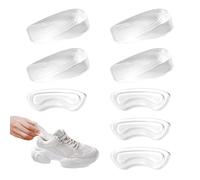 2 par Plantillas de Gel para Aumento Altura,1cm Taloneras Silicona Transparente Plantillas para Crecer Invisibles para Mujeres y Hombre Absorción de Impactos Taloneras Fascitis Plantar Plantillas Gel
