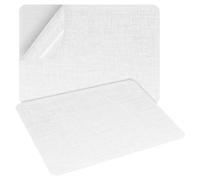 2 parches autoadhesivos para reparación de telas, impermeables, de 28 x 20 cm, para sofás, tiendas de campaña, muebles, toldos y asientos de coche (Blanco).