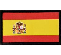 2 Parches Bordados Bandera España con Colores Oficiales - Escudo bordado - Parches Moteros Bordados - Parches Militares, parche españa (España)