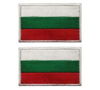 2 parches de bandera de AliPlus Bulgaria bordado táctico militar moral parche apliques gancho y lazo