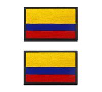 2 parches de bandera de Colombia Colombia, parche táctico bordado colombiano con velcro en la parte trasera para sombreros, mochila táctica, chaquetas, jeans, uniforme militar del equipo de ropa,