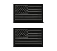 2 parches de banderas de PVC 3D de color negro americano, material resistente, sin lazo, táctico negro de Estados Unidos, emblema para ropa, bolsos, mochila, chaleco uniforme
