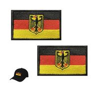 2 parches de con águila de Alemania, escudo de águila, escudo de águila, bandera del ejército alemán con emblema nacional, táctico alemán para ropa, bolsos, mochila