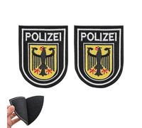 2 Parches De Policía, Policía Federal Para Oficiales,Bandera De Alemania, Parches De Velcro, Pegatinas De Policía,Para Ropa, Gorra De Béisbol, Mochilas, Bolsillos Al Aire Libre, Chaqueta, Sombrero