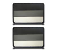 2 parches desmontables de PVC gris Alemania con nailon 3D bandera táctica parche apliques para gorra de béisbol, bolsos, chaqueta, mochilas, chaleco, ropa