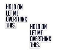 2 parches divertidos de Hold on Let Me Overthink THIS con texto en alemán "Lassen Me Überlegen Aufbügler Iron On Flicken Tactisch Badge Militar Appliance für Kleidung Taschen Weste Jacke Rucksäcke