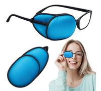2 parches para los ojos para adultos y niños, suaves gafas para el ojo, izquierdo y derecho, vendaje de ojos débiles, cubierta de oscurecimiento para ambliopía, estrabismo después de cataratas
