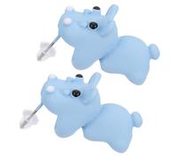 2 parejas para niñas mujeres con pendientes de moda postales mordisco para pernos de animales tads polimero arcilla blanca miss pequeños animales