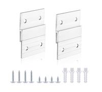2 Pares 5cm Kit de Colgadores Listones Franceses, Accesorios para Colgar Cuadros de Alta Resistencia Clips en Z Metal Soportes Espejo Soporte Fuerte para Pintura Paneles Obras Arte Estantes