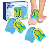 2 Pares Almohadillas de Silicona para Talón,Almohadillas Taloneras de Silicona Transpirables,Acolchadas Taloneras de Suave,para Confort al Caminar,para Hombre y Mujer,S