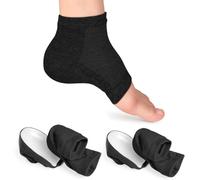 2 Pares Almohadillas Invisibles Set, Invisibles Calcetines de Altura Máxima para Zapatos Absorción de Impactos, Plantillas Rizzsoles de Altura Máxima para Hombres y Mujeres(2.5cm+3.5cm negro)