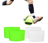 2 pares Banda sujeta espinilleras Futbol Antideslizante niño y Adulto de Silicona, Lavable, Correa de Protección de Piernas Ajustable,Espinillera Deportiva Fijación de Cinta,Correa Elástica