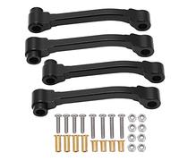 2 Pares Brazo de Radio de aleación de Aluminio para Tamiya R620 Man TGX 1/14 Tractor Tractor RC Accesorio (Negro)