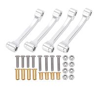 2 Pares Brazo de Radio de aleación de Aluminio para Tamiya R620 Man TGX 1/14 Tractor Tractor RC Accesorio (Plata)
