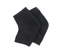 2 pares calcetines hidratantes para talones gel con punta abierta enlazada,talón seco agrietado,mujeres hombres SPA para cuidado los pies para la piel seca dura agrietada,negro