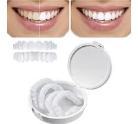 2 Pares Carillas Dentales Dientes Postizos Instantáneas Dentadura de Sonrisa para Dentaduras Postizas, Superiores Y Inferiores, Kit Blanqueamiento Dental Instantáneas para Hombre y Mujer