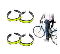 2 Pares Clips para Pantalones De Ciclismo Clips Reflectantes Elásticos de Bicicleta Reflectantes Pinzas de Pantalones de Ciclista Clips de PVC