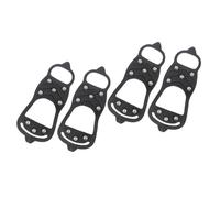 2 Pares Crampones Antideslizantes, para Zapatos y Botas | Tpe y Metal, Puntas Distribuidas Suela, Diseño Slip-on, Negro
