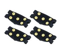 2 Pares Crampones Antideslizantes TPE Negros para Zapatos | Puntas Firmes, Banda Flexible, Aro Delantero y Talón Elástico, para Botas de Senderismo y Calzado Casual