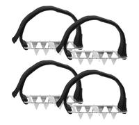 2 Pares Crampones de Repuesto para Zapato, 10 Púas | Tacos de Tracción para Nieve y Hielo, Antideslizantes, Caminar y Senderismo, Plata, para Hombre y Mujer