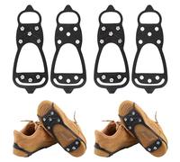 2 Pares Crampones Nieve Hielo, Universales Tacos de Tracción para Nieve y Hielo Crampones Tacos De Tracción Antideslizantes Calzado para Zapatos Y Botas para Caminar Senderismo Escalada