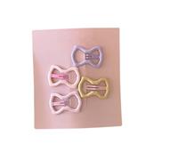 2 pares de adorables pasadores de pelo acrílicos de color crema para mujeres y niñas con diseño de oso de estrellas, tamaño pequeño, color crema