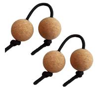 2 pares de agitadores Aslatua - Cork Rhythm Silent Sandball | Kashaka Musical Percussion Instrument African Asalato Shaker Rhythmic Balls | Bolas africanas clásicas para amantes de la música