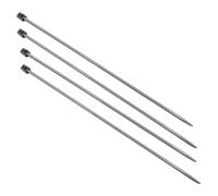 2 Pares de Agujas de Tejer Punto 5mm x 35cm, Agujas Largas con Mango Ergonómico de Agarre Firme, Ideal para Proyectos de Tejido, Adecuadas para Principiantes y Expertos, (2 Pares, 5mm x 35cm)
