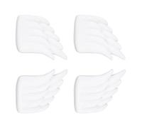 2 Pares de Alas de Zapatos Lavables - Accesorios de Alas Desmontables de ABS Blanco con Diseño de Hebilla para Decoración de Zapatillas, Dijes de Zapatos de Moda para Uso Diario