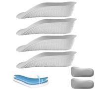 2 pares de almohadillas altas ortopédicas 1.0, plantillas de soporte para el arco, almohadillas altas ortopedicas 1.0, incremento de altura, transpirables y alivian el dolor de pies, insertos