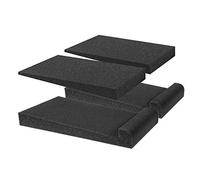 2 pares de almohadillas de espuma para aislamiento acústico de monitor de estudio, reproducción de altavoz, efecto de grabación que reduce el ruido de fondo, color negro