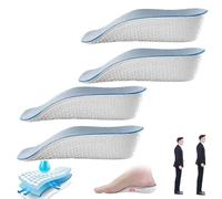 2 pares de almohadillas ortopédicas altas 1.0 2024, plantillas ortopédicas de altura ajustable, plantillas ortopédicas de elevación del talón, plantillas de aumento de altura de soporte de arco,