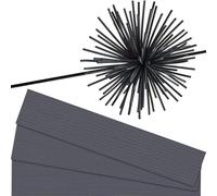 2 pares de amortiguadores de cuerda de arco para arco recurvo y arco largo, bigotes de goma para gatos con amortiguador, reductor de vibración y tope de cuerda para accesorios tradicionales de caza al