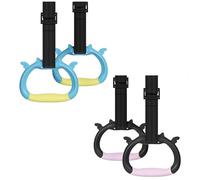 2 pares de anillos de gimnasia para gimnasio en casa, anillos de entrenamiento de fuerza con correa ajustable, anillos de tracción para entrenamiento físico