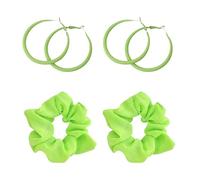 2 Pares De Aretes De Aro, 2 Diademas Grandes Para El Cabello, Aretes Retro Portátiles, Decoración Para Fiestas Y Celebraciones, Diadema Ancha Creativa, Adecuada Para Los Desplazamientos Diarios.