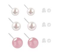 2 Pares De Aretes De Perlas, 1 Par De Aretes De Cristal, Aretes De Cristal Transparente, Aretes Elegantes, Aretes Hipoalergénicos, Aretes Exquisitos, Accesorios Para Aretes De Mujer