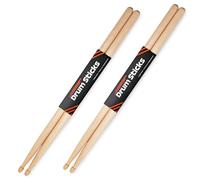 2 pares de baquetas 5A, baquetas profesionales clásicas de madera de arce, punta de madera para batería acústica o electrónica, adultos, niños y principiantes (2 pares)