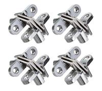 2 pares de bisagras ocultas de acero inoxidable para puerta de 45 mm, barril oculto, caja de madera, altura de hoja de 1-3/4 pulgadas