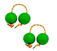 2 pares de bolas de percusión africanas con cuerdas, instrumentos musicales únicos, juego de coctelera africana, bolas de calabaza doble, para principiantes (#D)