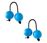 2 pares de bolas de percusión africanas con cuerdas, instrumentos musicales únicos, juego de coctelera africana, bolas de calabaza doble, para principiantes (#C)