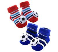 2 Pares De Calcetines Con Elementos De Fútbol Para Bebé, Calcetines Antideslizantes Para Bebé, Calcetines Cálidos Para Bebé, Bonitos Calcetines Para Bebé De Dibujos Animados