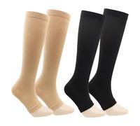 2 Pares De Calcetines De Apoyo Para Mujer, Calcetines De Vuelo Para Hombre, Calcetines Hasta La Rodilla Para Mujer, Calcetines De Compresión De Verano, Calcetines De Compresión Para Hombre