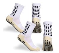 2 Pares de Calcetines de Fútbol Antideslizantes Calcetines Deportivos de Algodón Transpirable Calcetines de Fútbol con Agarre para Hombres Mujeres Espuma Impermeable Maratón Correr Ciclismo Yoga
