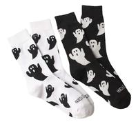 2 Pares De Calcetines De Halloween para Hombre, Novedad, Vacaciones, Fantasma, Divertido, Esqueleto, Murciélagos, Telaraña, Calcetines Impresos para Adultos, Hombres Y Mujeres