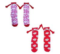 2 Pares De Calcetines Divertidos, Calcetines De Pareja, Calcetines De Diseño Creativo, Calcetines Divertidos, Calcetines De Regalo.