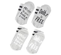 2 pares de calcetines Dobby Master has given Dobby a Socke, divertidos calcetines de algodón (talla 36-47) con impresión de citas, calcetines transpirables para hombre y mujer, color gris