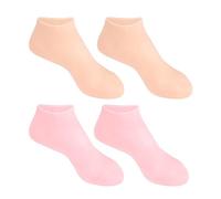 2 pares de calcetines hidratantes, calcetines de silicona para el spa del pie, calcetines para el cuidado de los pies, calcetines de gel adecuados para hidratar y cuidar los pies, etc. (2 colores)
