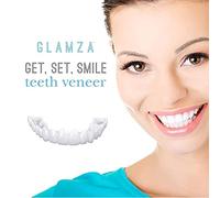 2 pares de carillas dentales cosméticas instantáneas perfectas para dientes de sonrisa, carillas superiores e inferiores, sonrisas falsas, blanqueamiento de dientes, ajuste cómodo, dientes falsos